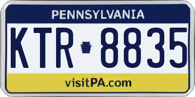 PA license plate KTR8835