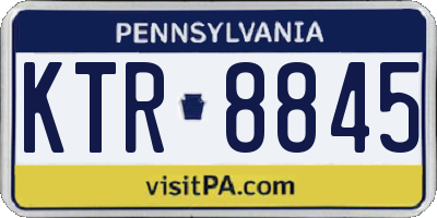 PA license plate KTR8845