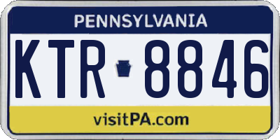 PA license plate KTR8846
