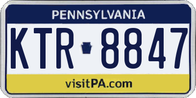 PA license plate KTR8847
