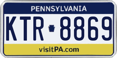 PA license plate KTR8869