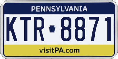 PA license plate KTR8871