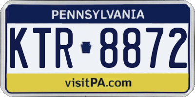 PA license plate KTR8872