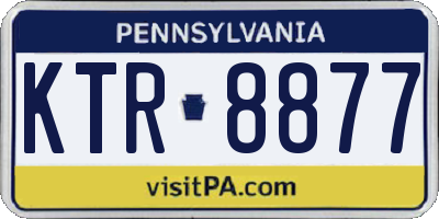 PA license plate KTR8877
