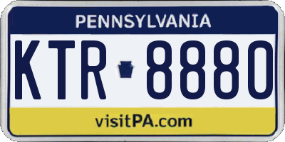 PA license plate KTR8880