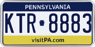 PA license plate KTR8883