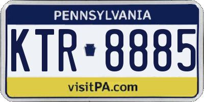 PA license plate KTR8885