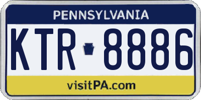 PA license plate KTR8886