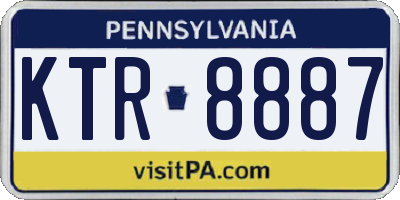 PA license plate KTR8887