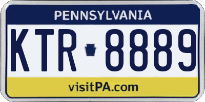 PA license plate KTR8889