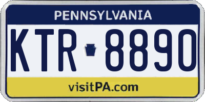 PA license plate KTR8890