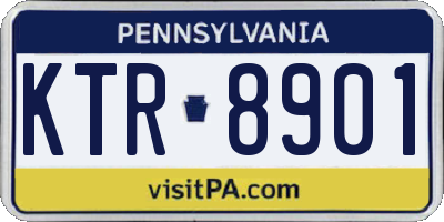 PA license plate KTR8901