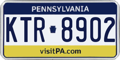 PA license plate KTR8902