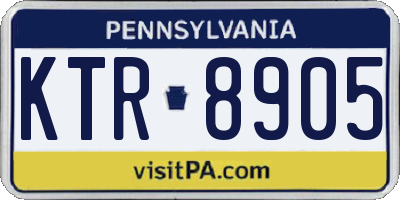 PA license plate KTR8905
