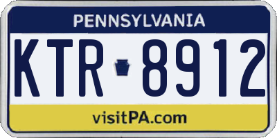 PA license plate KTR8912