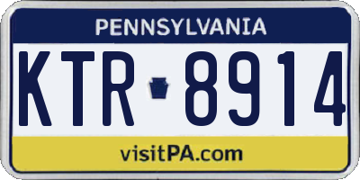PA license plate KTR8914