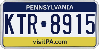 PA license plate KTR8915