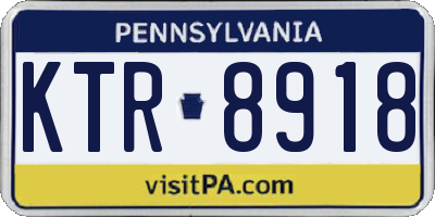 PA license plate KTR8918