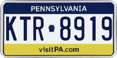 PA license plate KTR8919