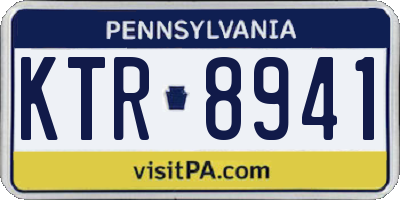 PA license plate KTR8941