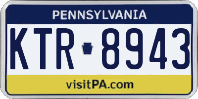 PA license plate KTR8943