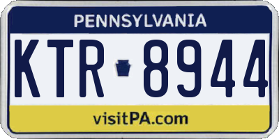 PA license plate KTR8944
