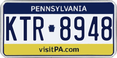PA license plate KTR8948