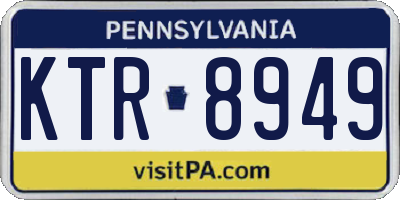 PA license plate KTR8949