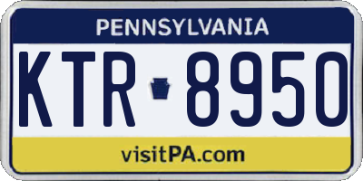 PA license plate KTR8950