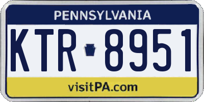 PA license plate KTR8951