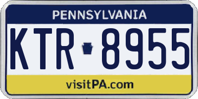 PA license plate KTR8955