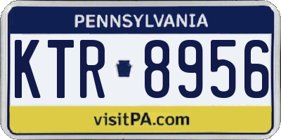 PA license plate KTR8956
