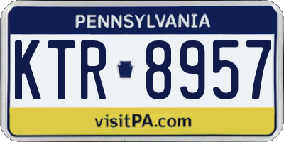 PA license plate KTR8957
