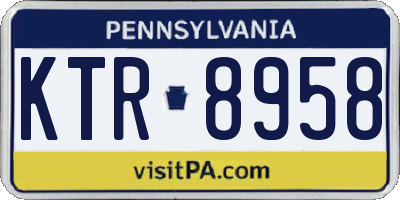 PA license plate KTR8958