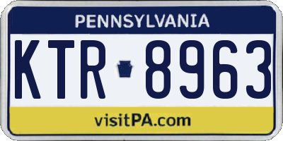 PA license plate KTR8963
