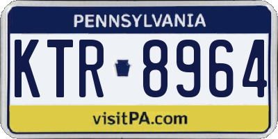 PA license plate KTR8964