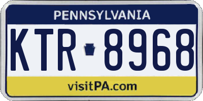 PA license plate KTR8968