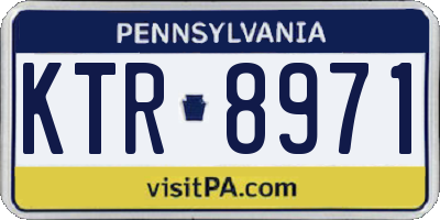 PA license plate KTR8971