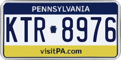 PA license plate KTR8976