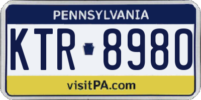 PA license plate KTR8980