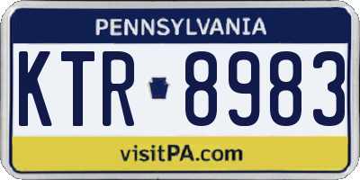 PA license plate KTR8983