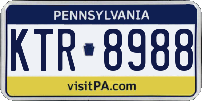 PA license plate KTR8988