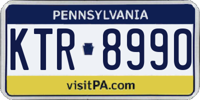 PA license plate KTR8990