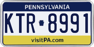 PA license plate KTR8991