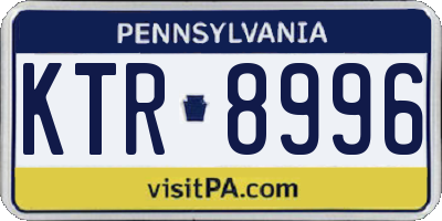 PA license plate KTR8996