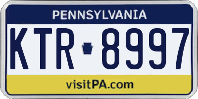 PA license plate KTR8997
