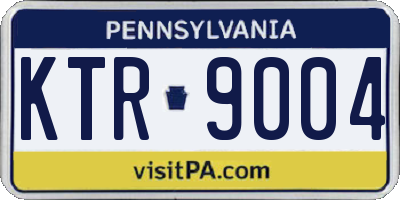 PA license plate KTR9004