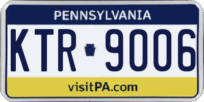 PA license plate KTR9006