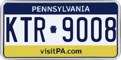 PA license plate KTR9008