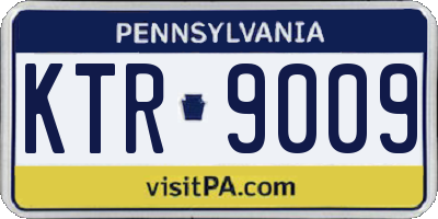 PA license plate KTR9009